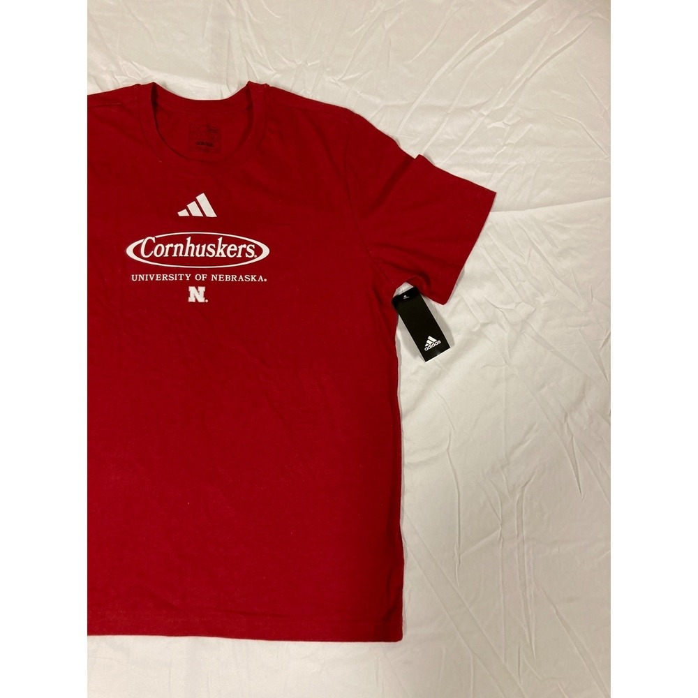 University of Nebraska Cornhuskers Adidas T-Shirt Football Sports Men's Large - Picture 4 of 16
